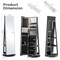 Freestanding Jewelry Armoire with Mirror Lockable LED Lights Swivel Base